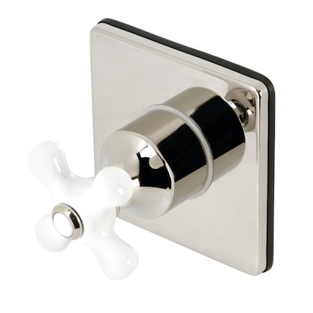 Kingston Brass KS3046PX Single-Handle Three-Way Diverter Valve with Trim Kit, Polished Nickel KS3046PX